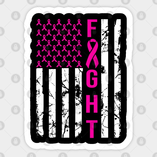 Lung Cancer Awareness American Flag Sticker by busines_night